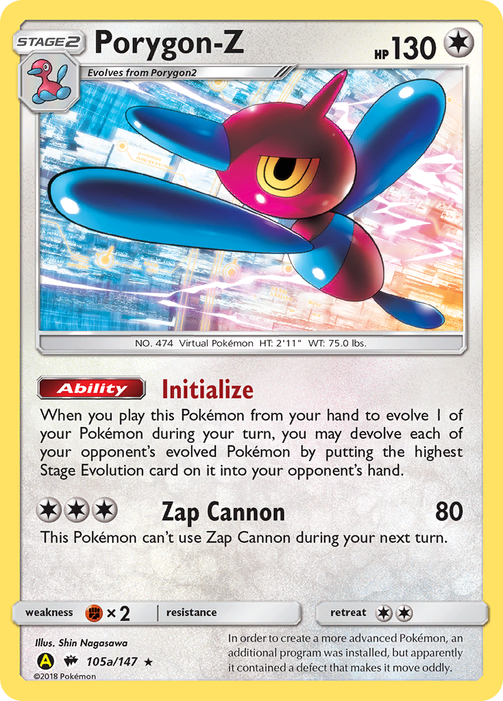 Porygon-Z (105a/147) (Alternate Art Promo) [Sun & Moon: Burning Shadows] | Clutch Gaming