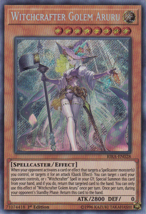 Witchcrafter Golem Aruru [RIRA-EN028] Secret Rare | Clutch Gaming