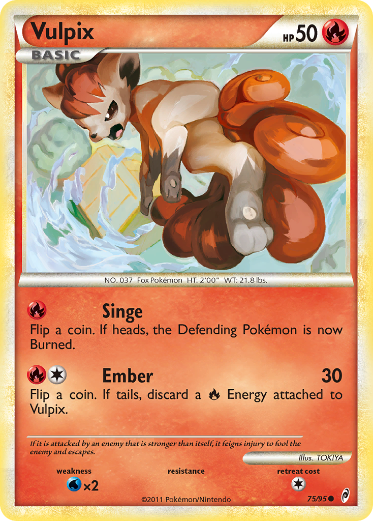 Vulpix (75/95) [HeartGold & SoulSilver: Call of Legends] | Clutch Gaming