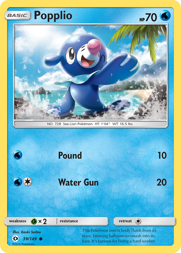 Popplio (39/149) [Sun & Moon: Base Set] | Clutch Gaming