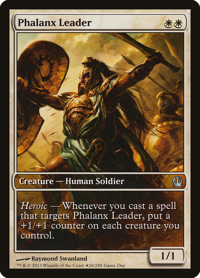 Phalanx Leader (Game Day) (Extended Art) [Theros Promos] | Clutch Gaming