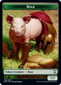 Boar // Spirit Double-Sided Token [Kaldheim Commander Tokens] | Clutch Gaming