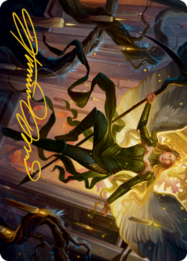 Sigarda, Champion of Light Art Card (Gold-Stamped Signature) [Innistrad: Midnight Hunt Art Series] | Clutch Gaming