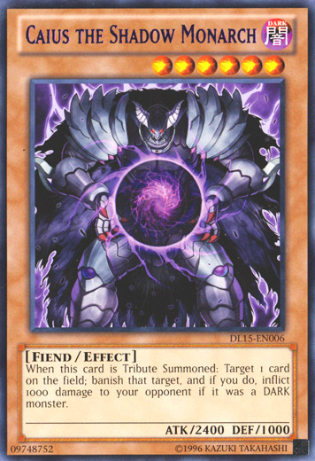 Caius the Shadow Monarch (Purple) [DL15-EN006] Rare | Clutch Gaming