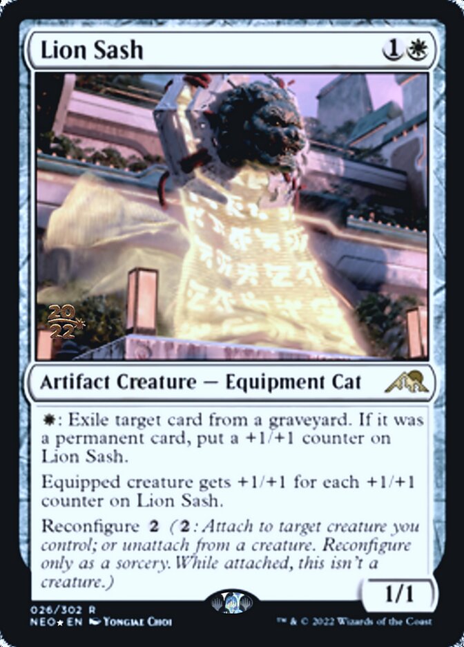 Lion Sash [Kamigawa: Neon Dynasty Prerelease Promos] | Clutch Gaming