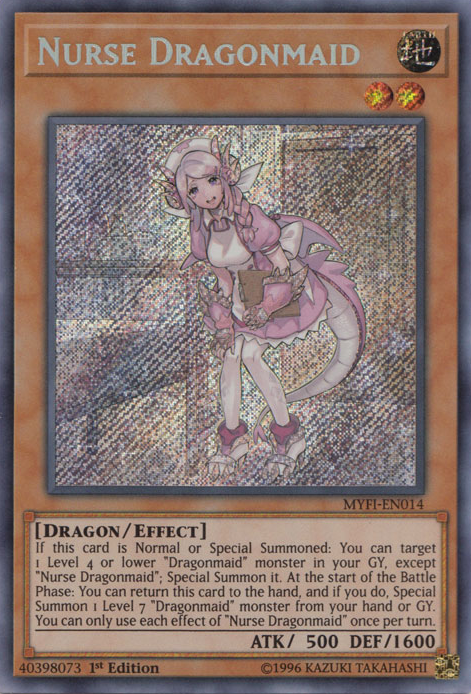 Nurse Dragonmaid [MYFI-EN014] Secret Rare | Clutch Gaming