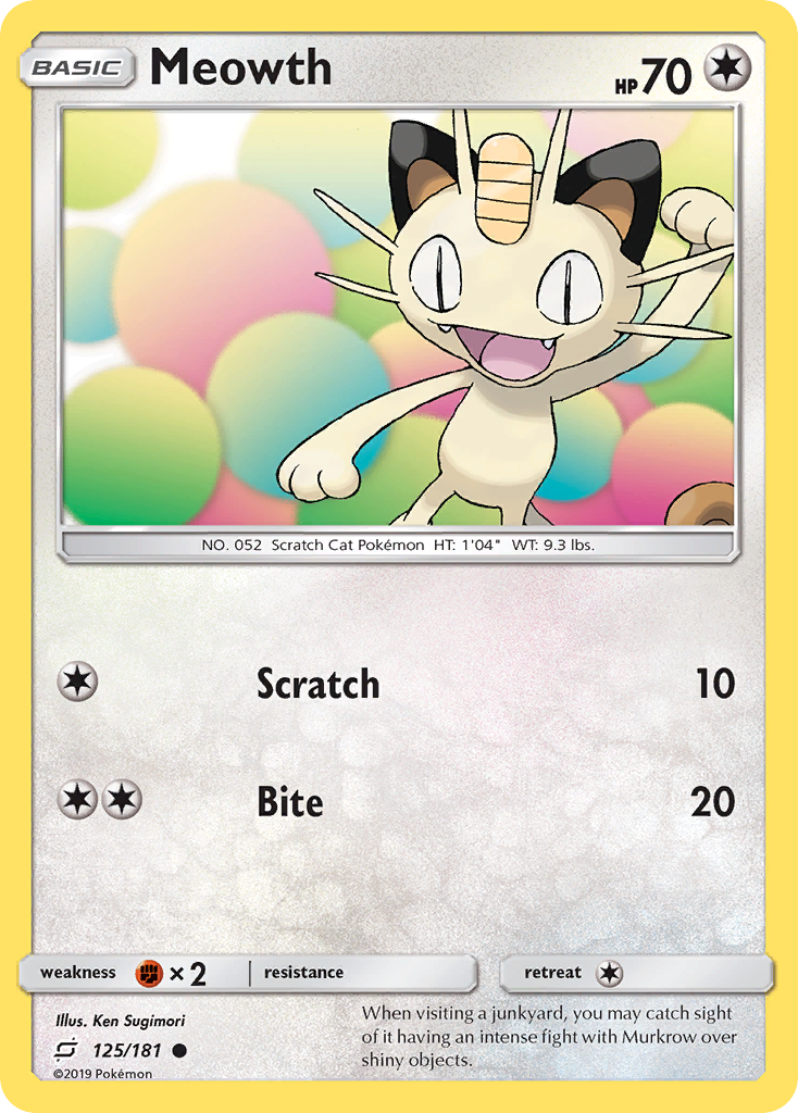 Meowth (125/181) [Sun & Moon: Team Up] | Clutch Gaming