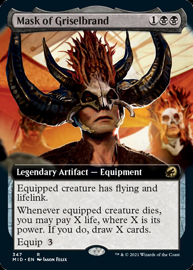 Mask of Griselbrand (Extended Art) [Innistrad: Midnight Hunt] | Clutch Gaming