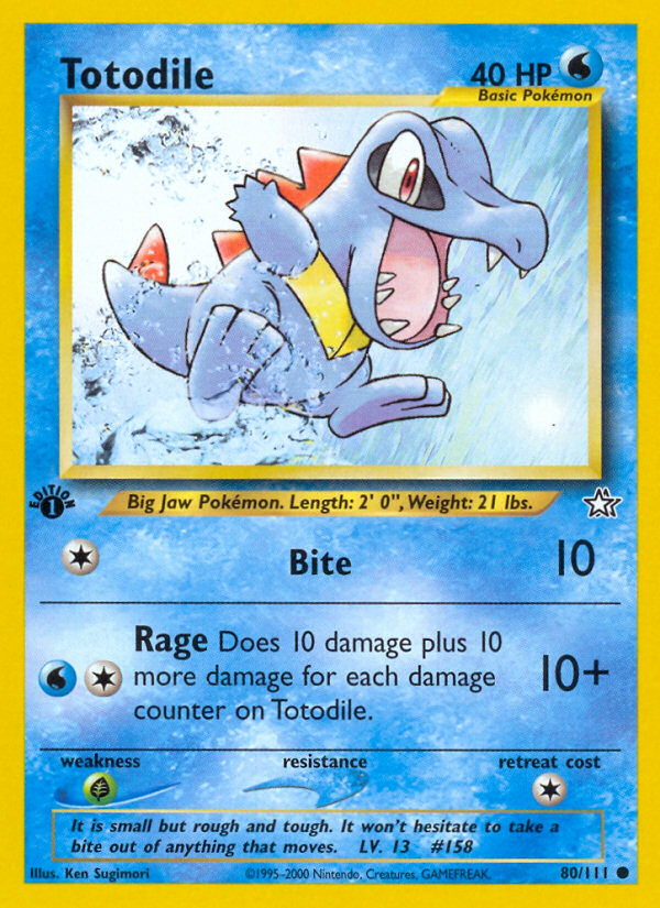 Totodile (80/111) [Neo Genesis 1st Edition] | Clutch Gaming