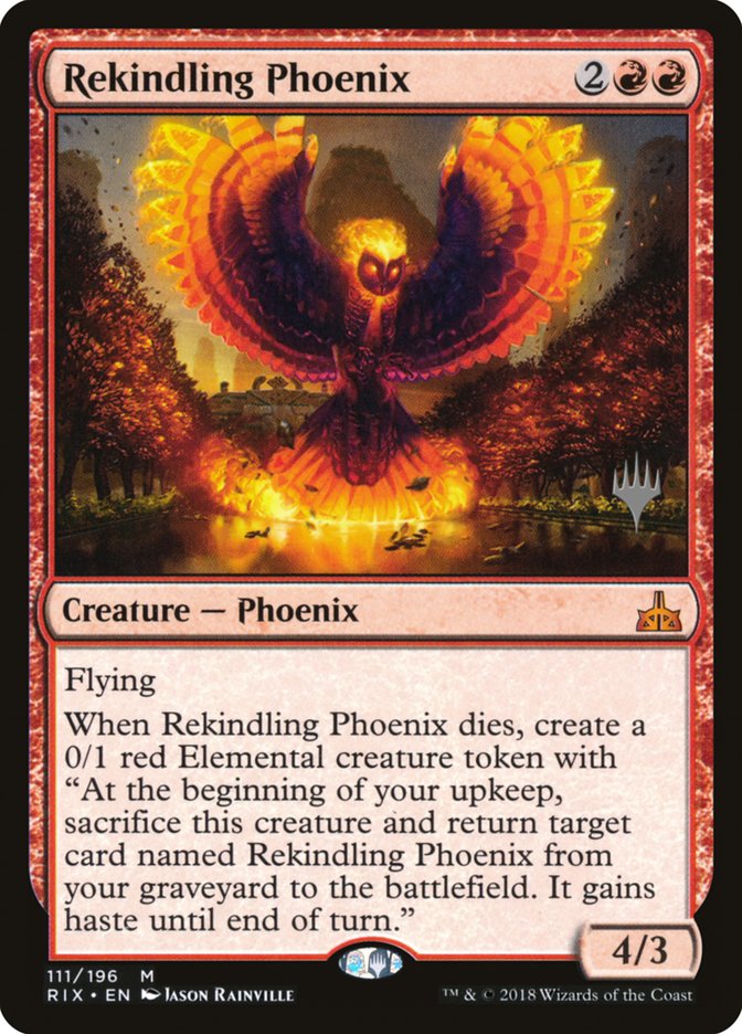 Rekindling Phoenix (Promo Pack) [Rivals of Ixalan Promos] | Clutch Gaming