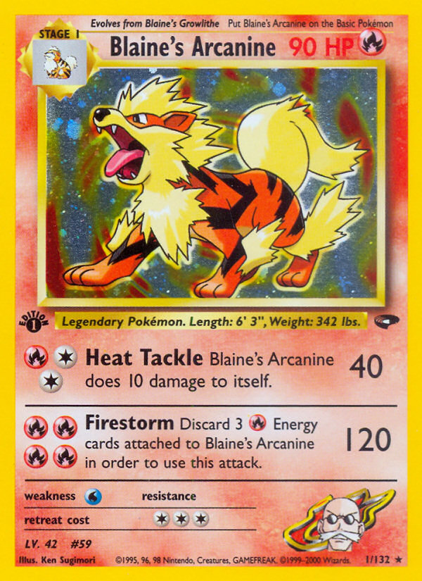 Blaine's Arcanine (1/132) [Gym Challenge 1st Edition] | Clutch Gaming