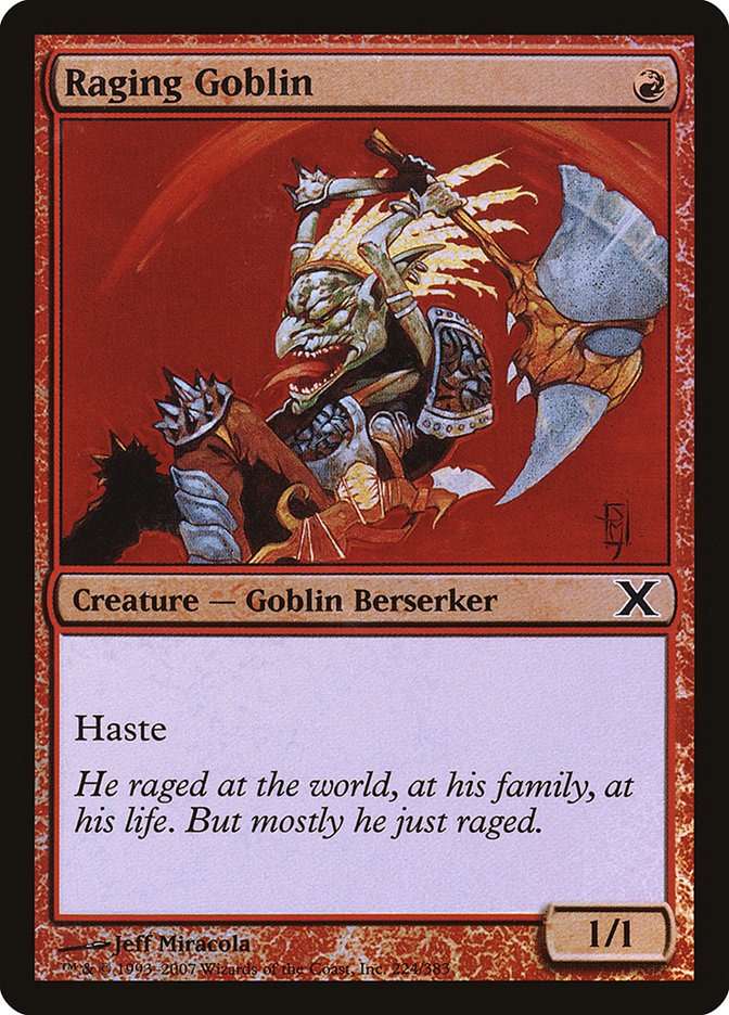 Raging Goblin (Premium Foil) [Tenth Edition] | Clutch Gaming