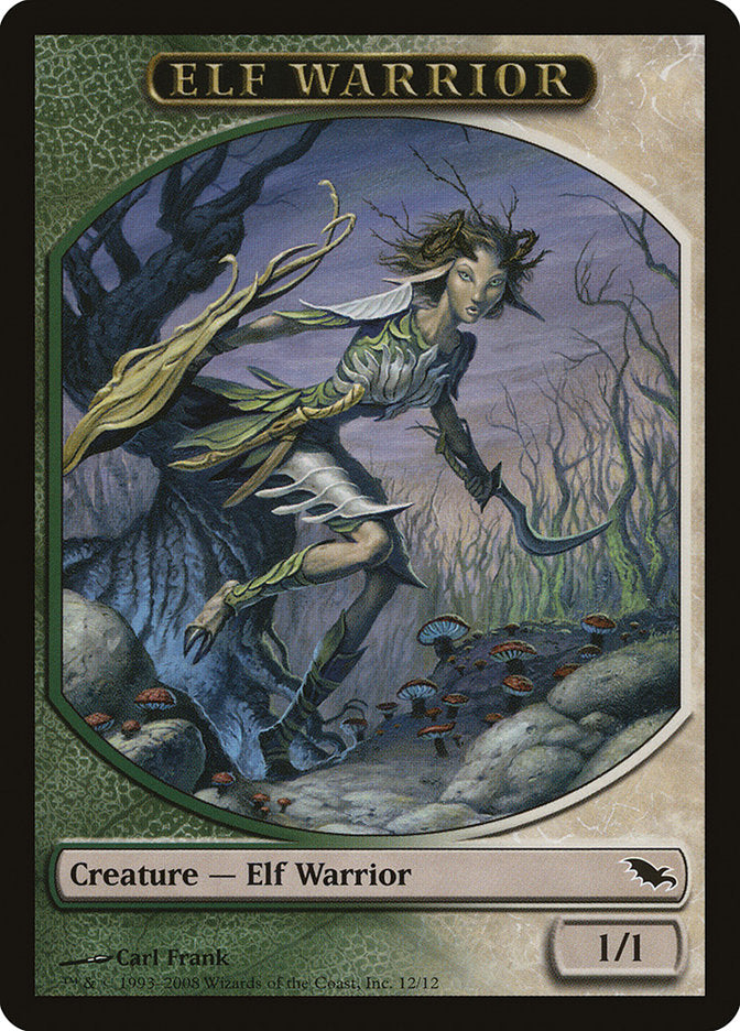 Elf Warrior Token (12/12) [Shadowmoor Tokens] | Clutch Gaming