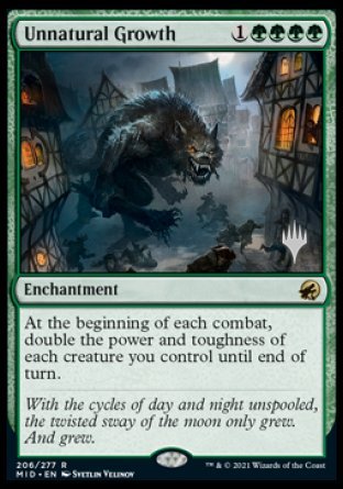 Unnatural Growth (Promo Pack) [Innistrad: Midnight Hunt Promos] | Clutch Gaming