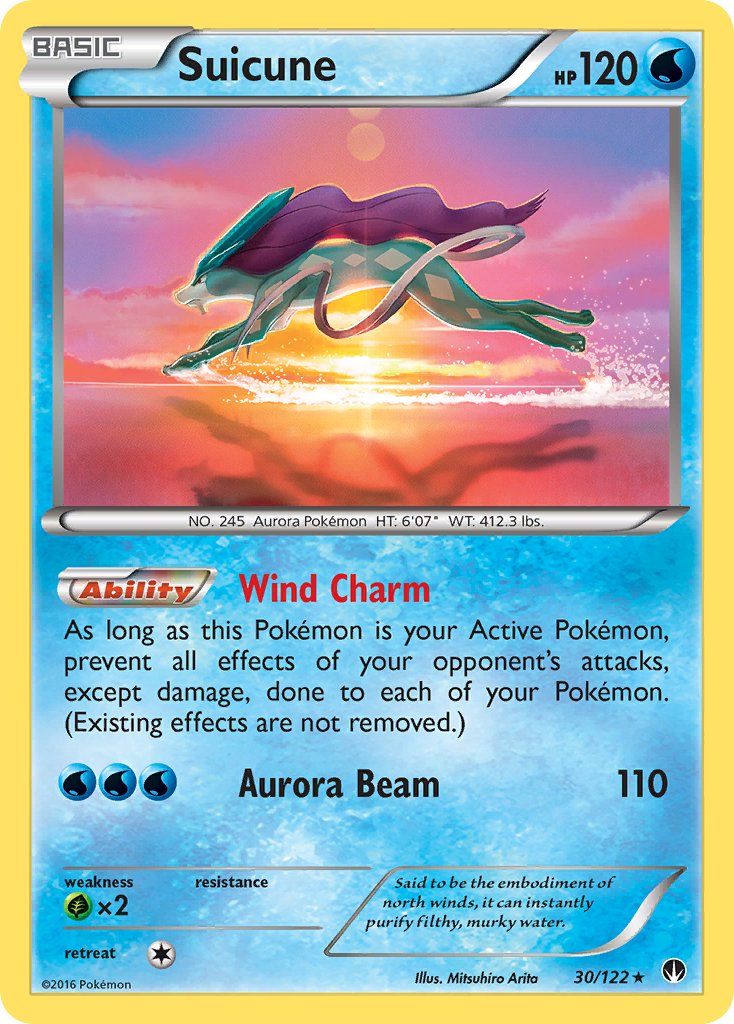 Suicune (30/122) (Cosmos Holo) (Blister Exclusive) [XY: BREAKpoint] | Clutch Gaming