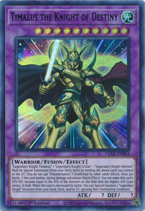 Timaeus the Knight of Destiny (Green) [DLCS-EN054] Ultra Rare | Clutch Gaming