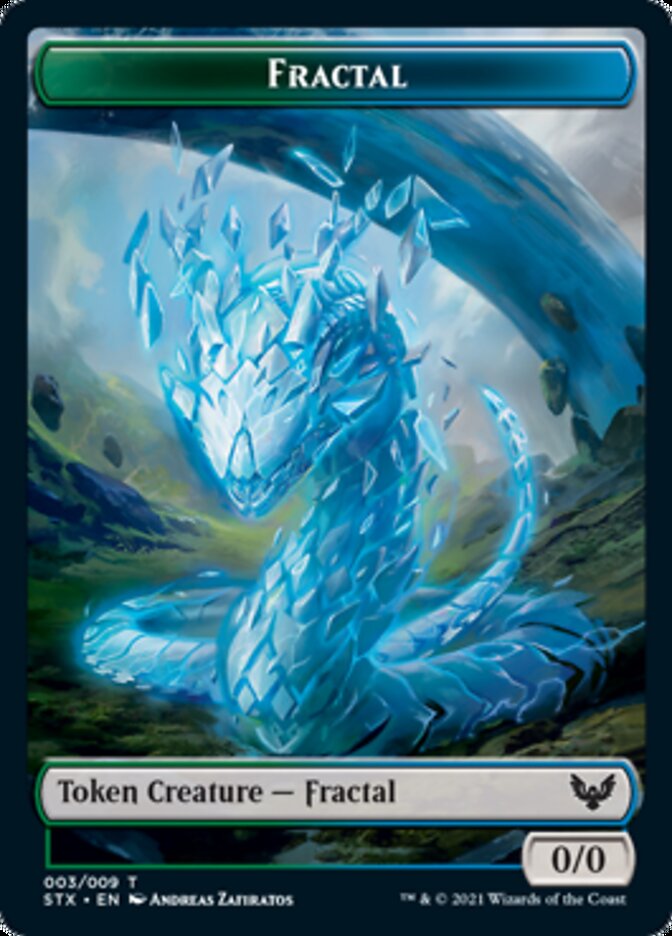 Fractal // Treasure Double-Sided Token [Strixhaven: School of Mages Tokens] | Clutch Gaming