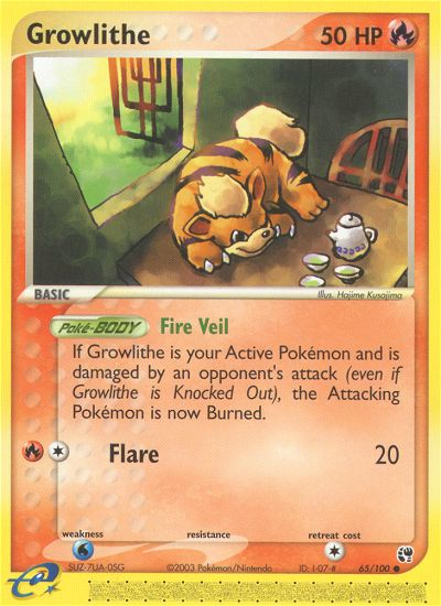 Growlithe (65/100) [EX: Sandstorm] | Clutch Gaming