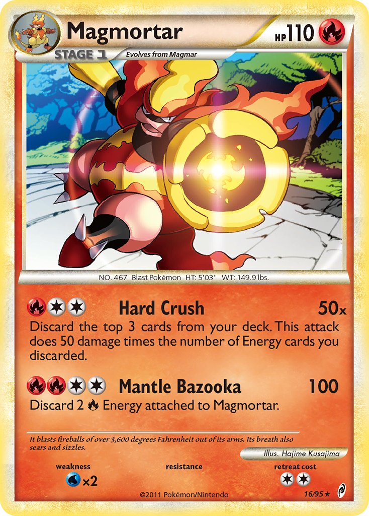 Magmortar (16/95) (Theme Deck Exclusive) [HeartGold & SoulSilver: Call of Legends] | Clutch Gaming