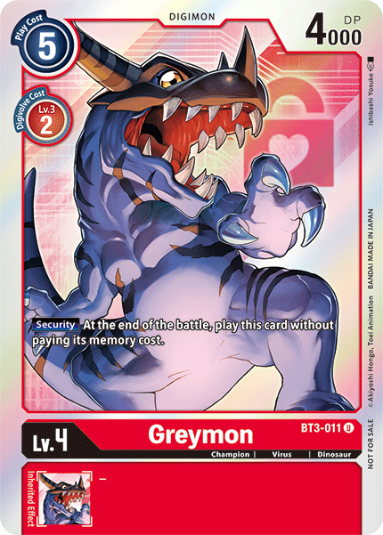 Greymon [BT3-011] (Buy-A-Box Promo) [Release Special Booster Ver.1.5 Promos] | Clutch Gaming