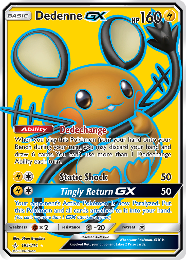 Dedenne GX (195/214) [Sun & Moon: Unbroken Bonds] | Clutch Gaming