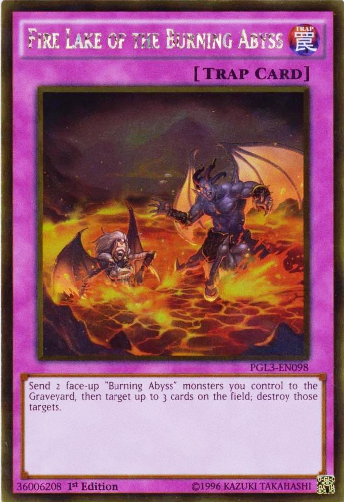Fire Lake of the Burning Abyss [PGL3-EN098] Gold Rare | Clutch Gaming