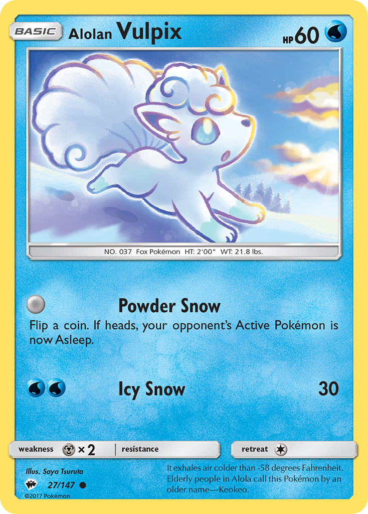 Alolan Vulpix (27/147) [Sun & Moon: Burning Shadows] | Clutch Gaming