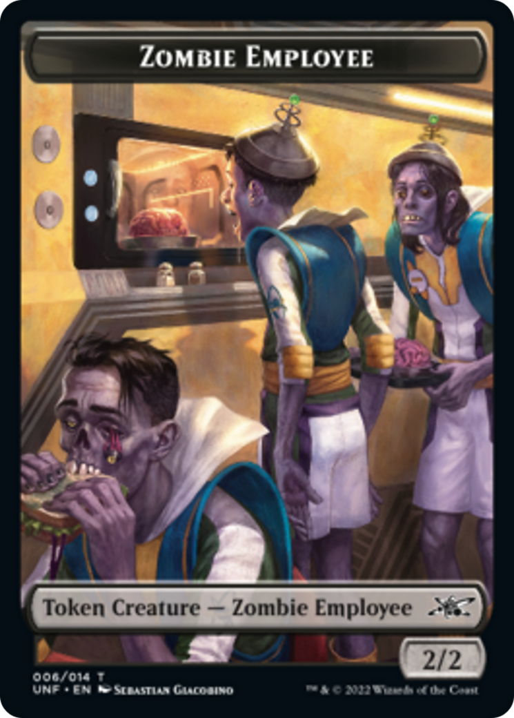 Zombie Employee // Food (011) Double-Sided Token [Unfinity Tokens] | Clutch Gaming