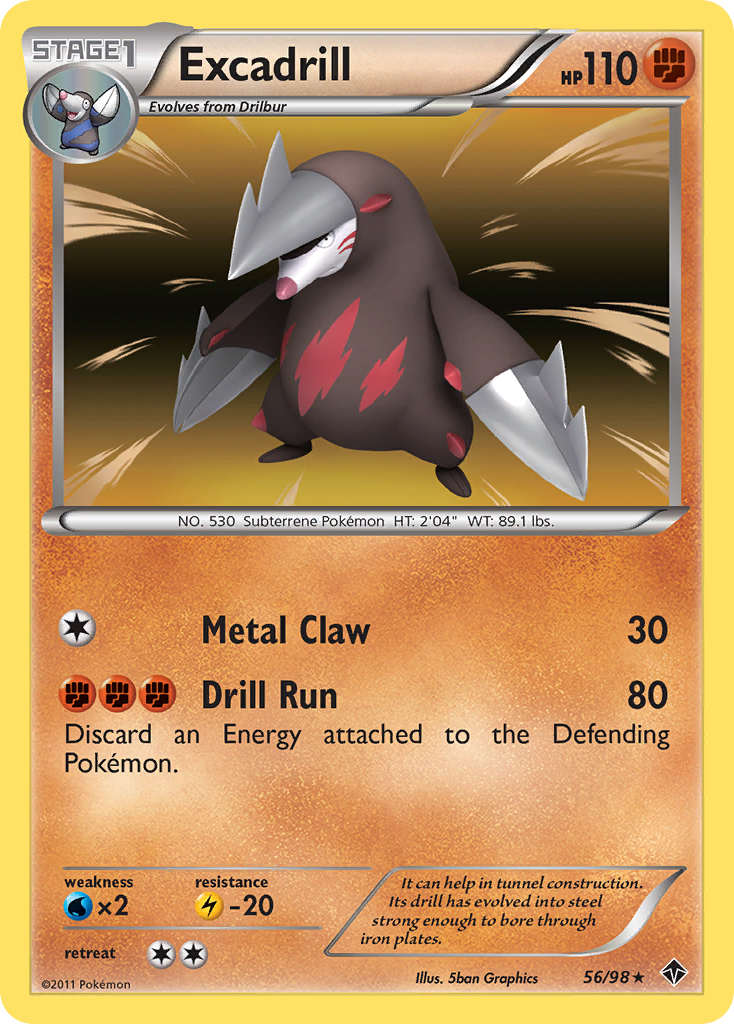 Excadrill (56/98) [Black & White: Emerging Powers] | Clutch Gaming