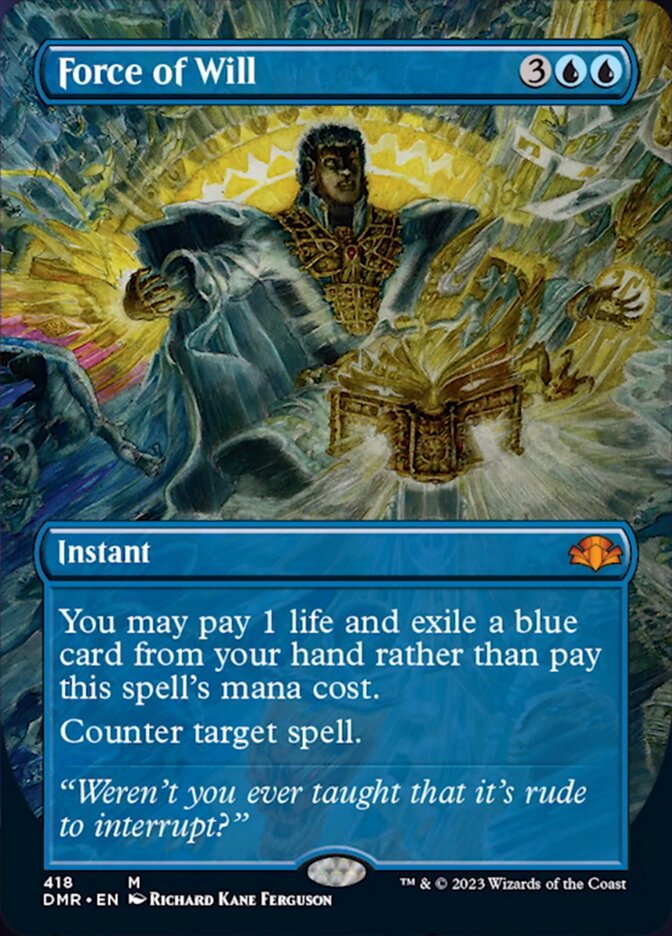 Force of Will (Borderless Alternate Art) [Dominaria Remastered] | Clutch Gaming