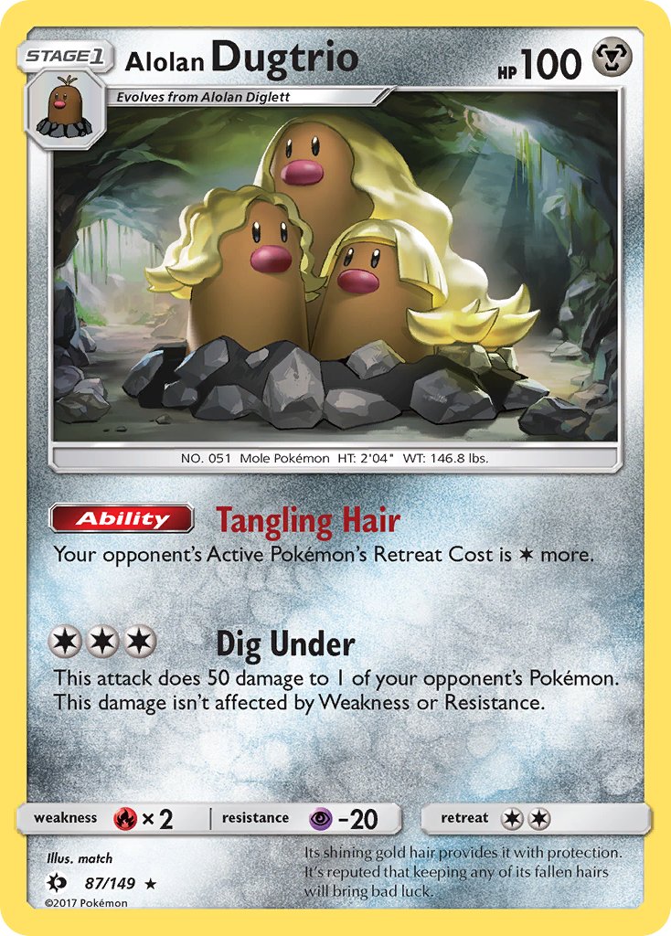 Alolan Dugtrio (87/149) (Cosmos Holo) (Blister Exclusive) [Sun & Moon: Base Set] | Clutch Gaming