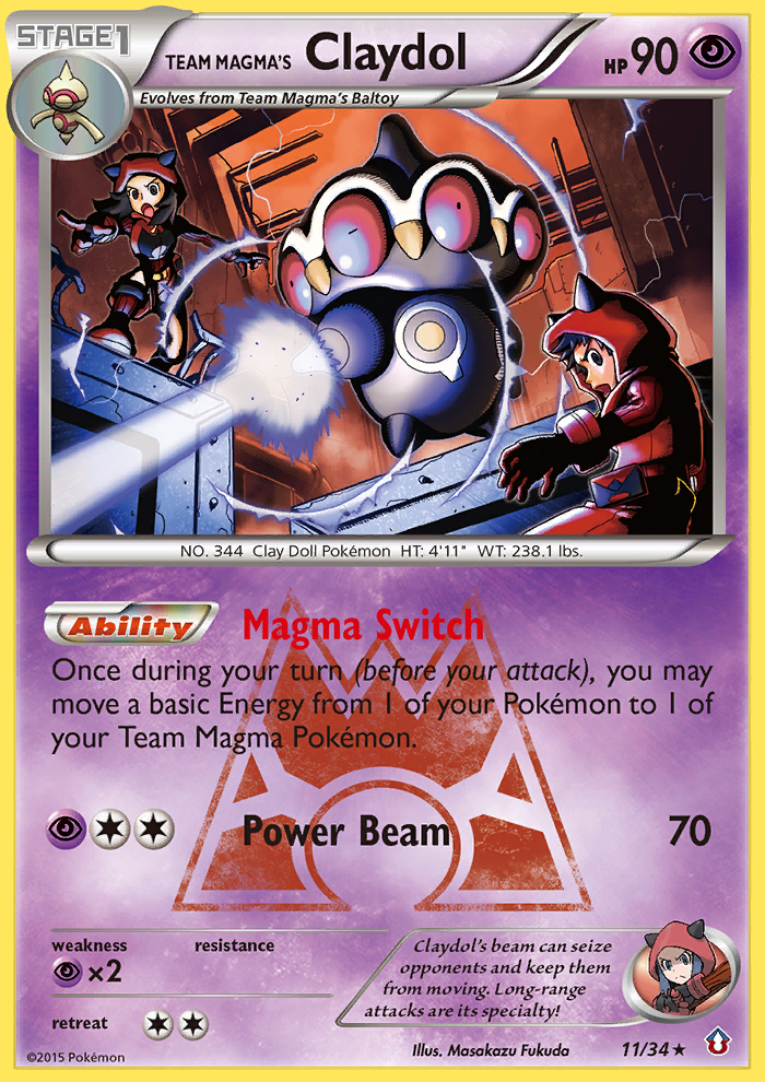 Team Magma's Claydol (11/34) [XY: Double Crisis] | Clutch Gaming