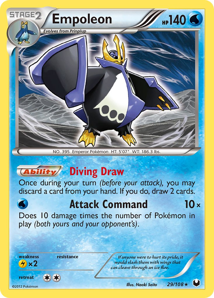 Empoleon (29/108) (Battle Arena Deck Exclusive) (Theme Deck Exclusive) [Black & White: Dark Explorers] | Clutch Gaming