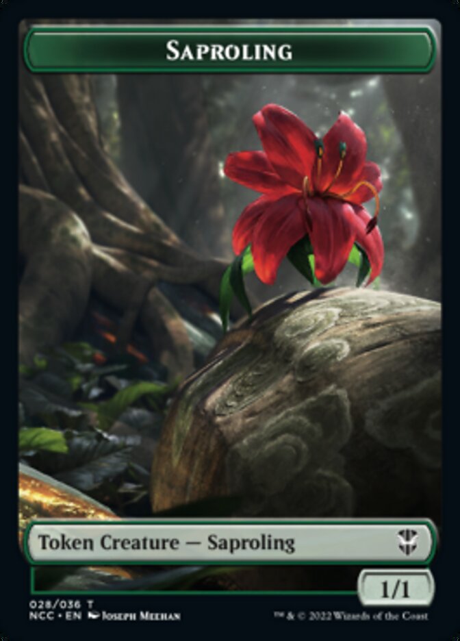 Beast // Saproling Double-Sided Token [Streets of New Capenna Commander Tokens] | Clutch Gaming