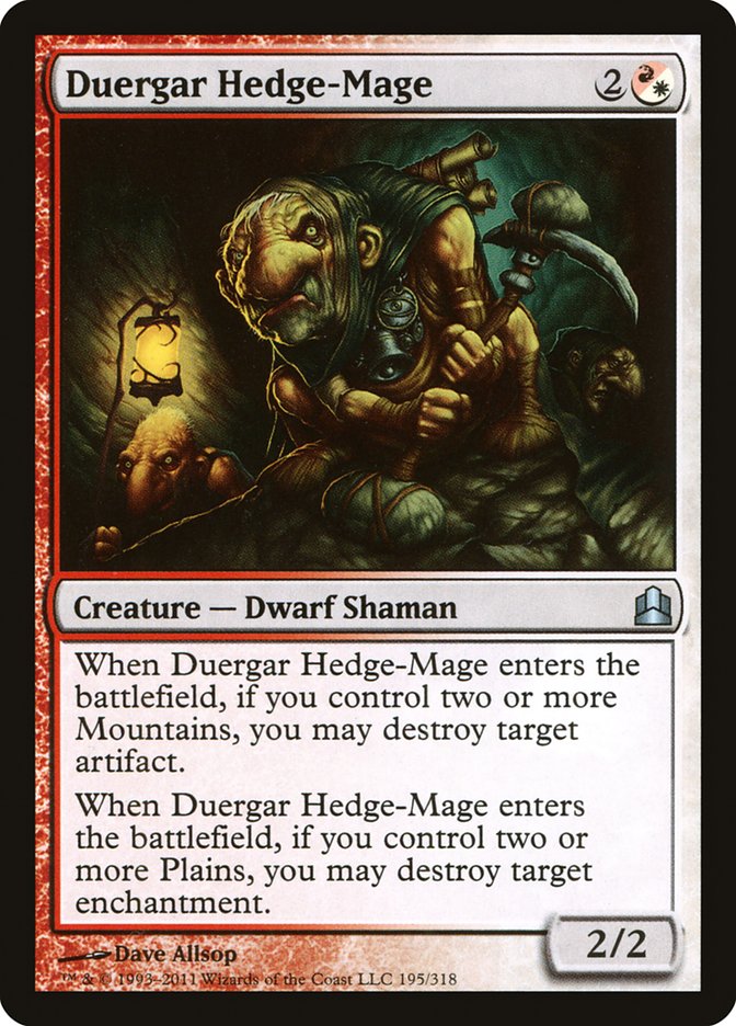 Duergar Hedge-Mage [Commander 2011] | Clutch Gaming