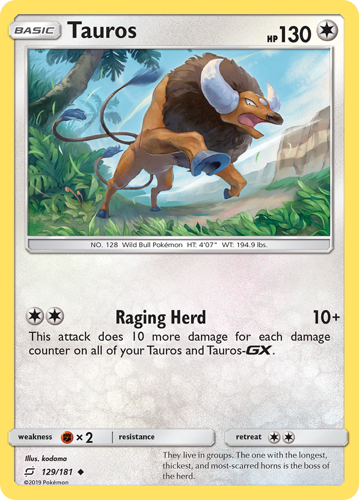 Tauros (129/181) [Sun & Moon: Team Up] | Clutch Gaming