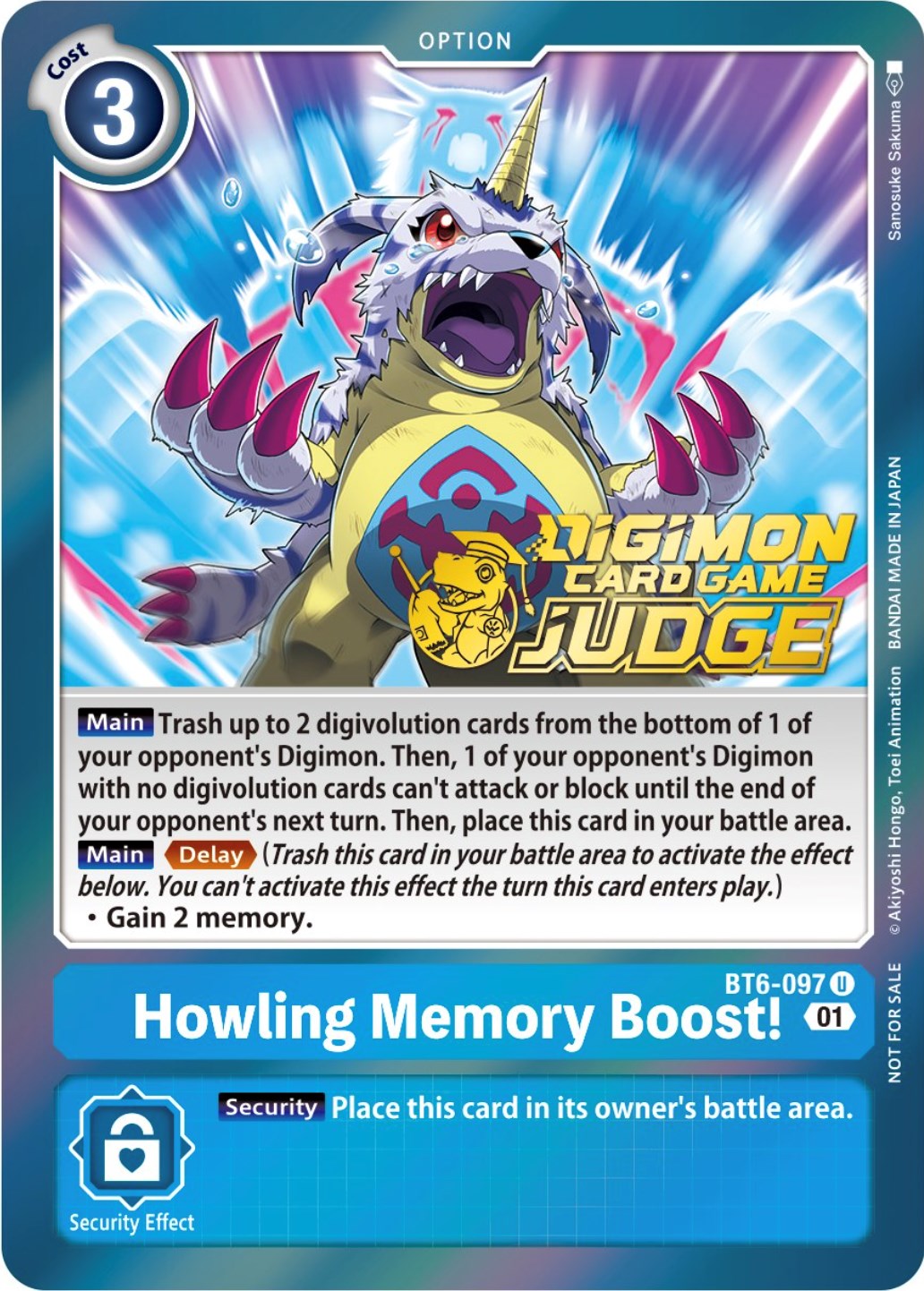 Howling Memory Boost! [BT6-097] (Judge Pack 3) [Double Diamond Promos] | Clutch Gaming