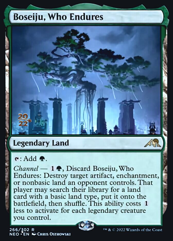 Boseiju, Who Endures [Kamigawa: Neon Dynasty Prerelease Promos] | Clutch Gaming