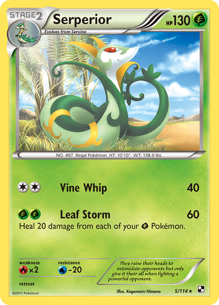 Serperior (5/114) (Green Tornado) (Theme Deck Exclusive) [Black & White: Base Set] | Clutch Gaming