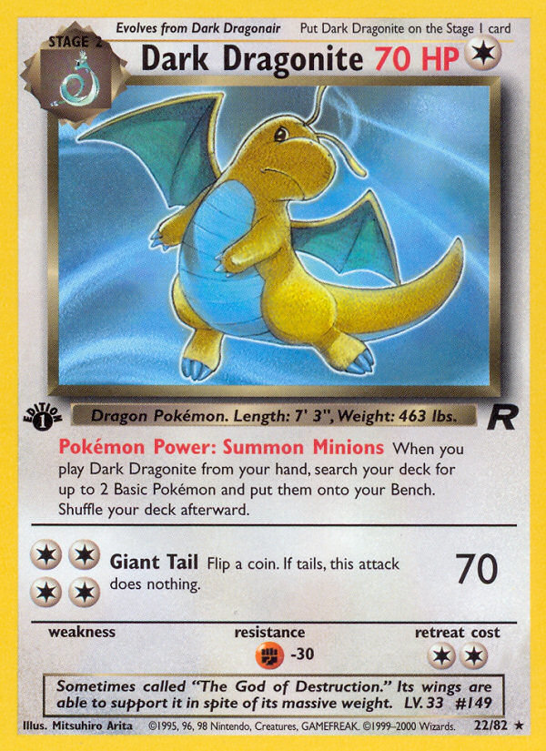 Dark Dragonite (22/82) [Team Rocket 1st Edition] | Clutch Gaming