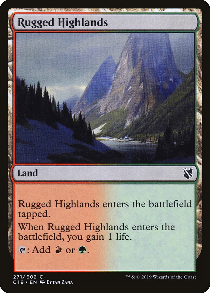 Rugged Highlands [Commander 2019] | Clutch Gaming