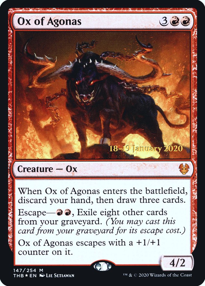 Ox of Agonas [Theros Beyond Death Prerelease Promos] | Clutch Gaming