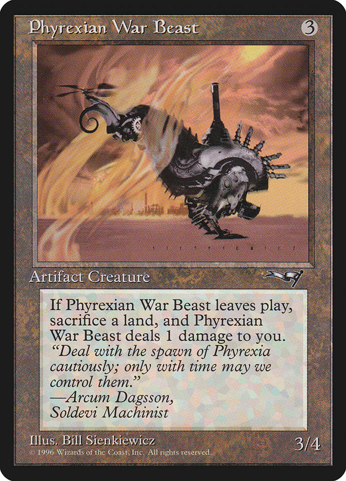 Phyrexian War Beast (Signature on Right) [Alliances] | Clutch Gaming