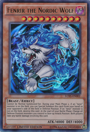 Fenrir the Nordic Wolf [LC05-EN002] Ultra Rare | Clutch Gaming