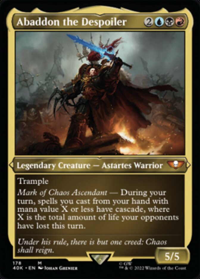 Abaddon the Despoiler (Display Commander) (Surge Foil) [Warhammer 40,000] | Clutch Gaming