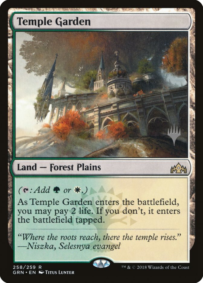 Temple Garden (Promo Pack) [Guilds of Ravnica Promos] | Clutch Gaming