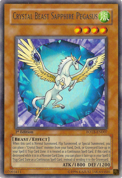 Crystal Beast Sapphire Pegasus [FOTB-EN007] Ultra Rare | Clutch Gaming