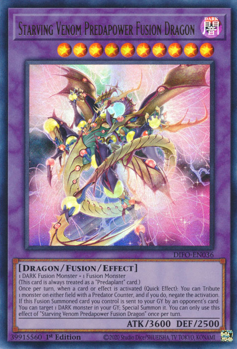 Starving Venom Predapower Fusion Dragon [DIFO-EN036] Ultra Rare | Clutch Gaming