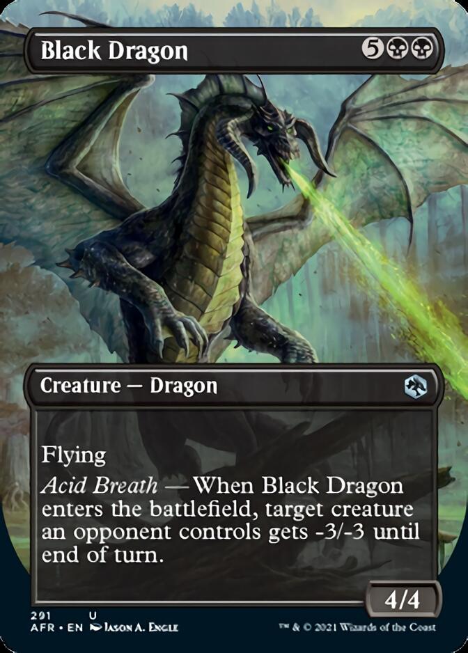 Black Dragon (Borderless Alternate Art) [Dungeons & Dragons: Adventures in the Forgotten Realms] | Clutch Gaming