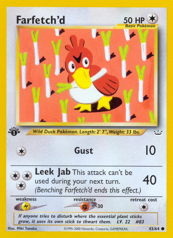 Farfetch'd (43/64) [Neo Revelation 1st Edition] | Clutch Gaming